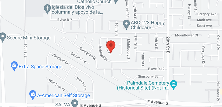 map of 37415 Drexel Palmdale, CA 93550